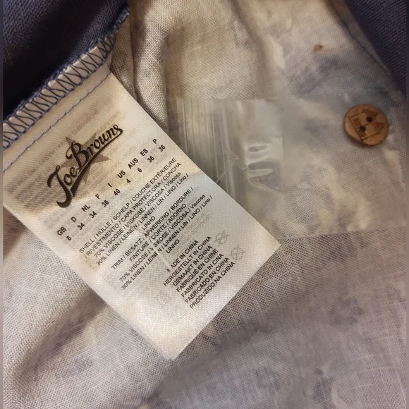 Joe Browns Cat print short sleeve blue shift dress UK 8 viscose/ linen blend - Picture 10 of 10